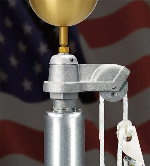 Cast Aluminum Single Revolving Pulley Truck for Flagpoles 1-1/4 Inch NPT Threads with Stainless Bearings | Made in USA Freedom Flag and Pole 