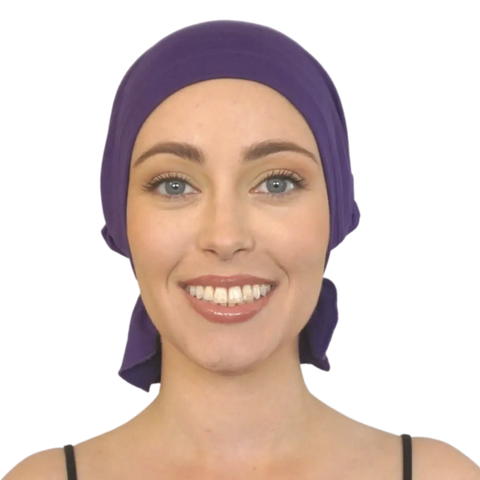 Chemo Beanies Scarf – Soft Jersey Knit Headwear | Made in USA – Violet Chemo Beanies®  B2Customer