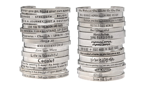 Choose Joy Inspirational Pewter Cuff Bracelet – Handcrafted Affirmation Jewelry | Made in USA Whitney Howard Designs  Cuff Bracelets