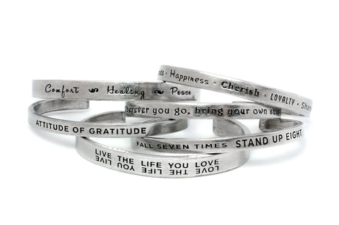 Choose Joy Inspirational Pewter Cuff Bracelet – Handcrafted Affirmation Jewelry | Made in USA Whitney Howard Designs  Cuff Bracelets
