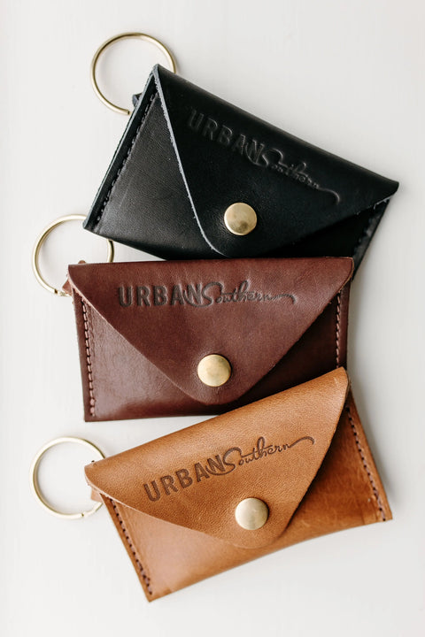 Compact Leather Key Coin Purse – Handcrafted Unisex Wallet | Made in USA Urban Southern  Accessories