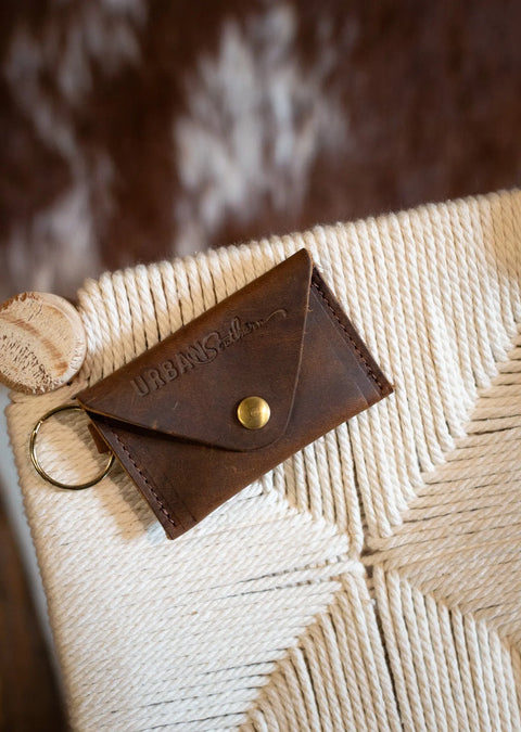 Compact Leather Key Coin Purse – Handcrafted Unisex Wallet | Made in USA Urban Southern  Accessories