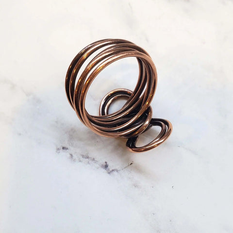 Copper Eternity Band Ring – Handcrafted Five-Band Design | Made in USA Alexa Martha Designs  Ring