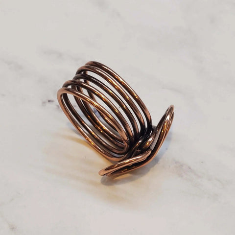 Copper Eternity Band Ring – Handcrafted Five-Band Design | Made in USA Alexa Martha Designs  Ring