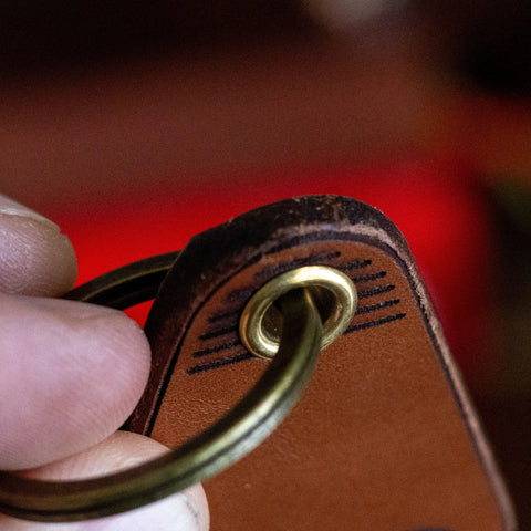 Crafted Leather Adventure Keychain – Wildlife Design – Durable Veg-Tanned Cowhide | Made in USA KC Laser Co 