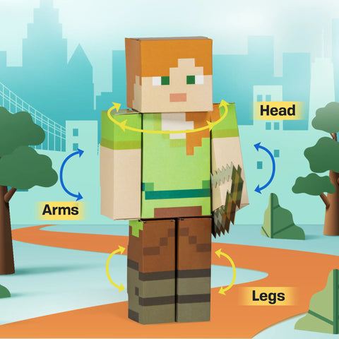 Cubles Minecraft Construction Set – 4 Inch Paperboard Characters with Articulated Joints | Made in USA Building Toy for Kids Ages 6+ Cubles  Cubles