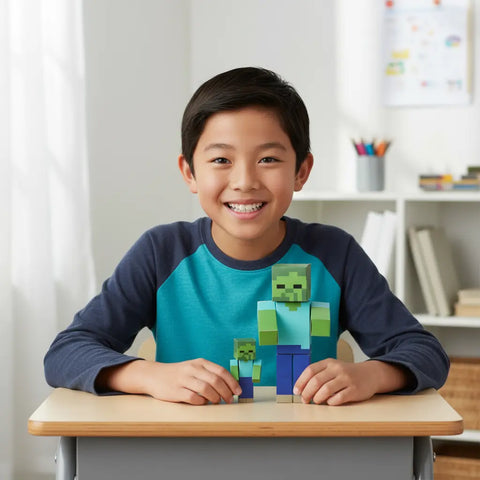 Cubles Minecraft Paperboard Construction Set – Buildable Zombie Figures with Movable Parts | Made in USA Toy for Kids Ages 6+ Cubles  Cubles
