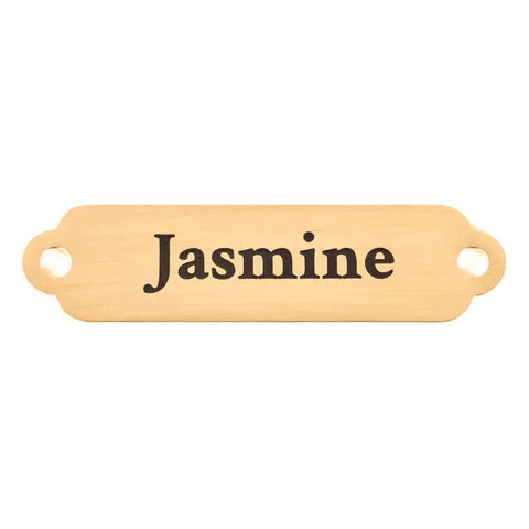 Custom Engraved Medium Brass Pet Collar Nameplate – Fits 18", 20", 22" Collars | Made in USA Auburn Leathercrafters  item
