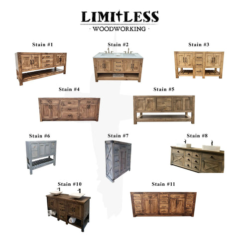 Custom Northeastern White Pine Double Sink Bathroom Vanity | Made in USA | Model #1014 Limitless Woodworking  item