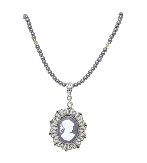 Customizable Victorian Style Pearl Necklace – Adjustable Chain – Personalized Photo Pendant | Made in USA Michelle Marie Boutique  Necklace