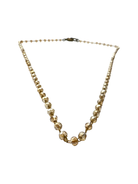 Dainty Crystal Link Choker Necklace 2mm Beads on 1mm Rose Gold Chain – Multiple Sizes | Made in USA Michelle Marie Boutique  Necklace