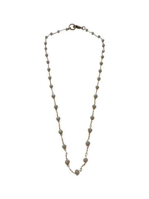 Dainty Crystal Link Choker Necklace 2mm Beads on 1mm Rose Gold Chain – Multiple Sizes | Made in USA Michelle Marie Boutique  Necklace