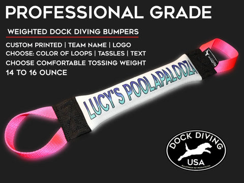 Dock Diving Weighted Bumper Tug – Custom Competition Training Toy | Made in USA Bulletproof Pet Products Inc  DOCK TUG
