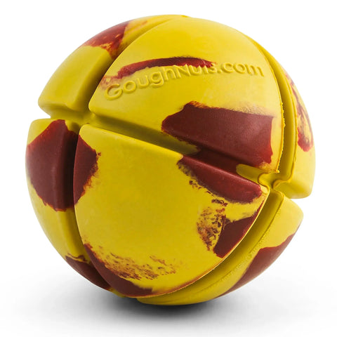 Durable Interactive Dog Toy Ball 3 Inch – Medium Chewers | Made in USA Goughnuts 