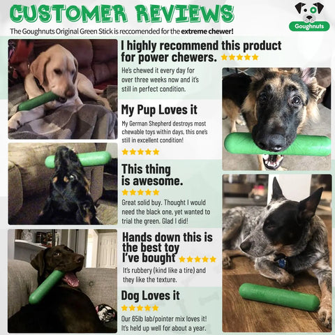 Durable Medium Dog Stick Toy – Indestructible Chew Toy for 30-70 Lb Dogs | Made in USA Goughnuts 