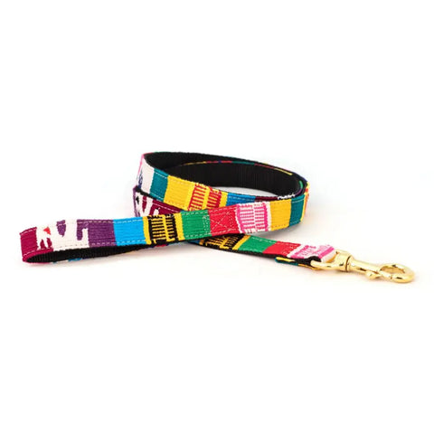 Durable Patterned Dog Leash 6 Feet – Stylish Pet Leash with Brass Clip | Made in USA Auburn Leathercrafters  item