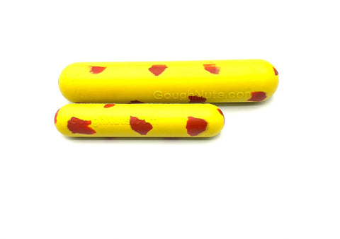 Durable Small Breed Dog Chew Toy – Medium Yellow Stick | Made in USA Goughnuts 