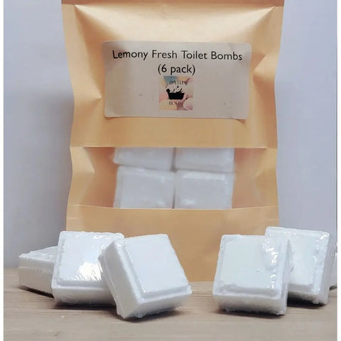 Eco-Friendly Toilet Cleaning Bombs 6 Pack – Natural Bathroom Deodorizer – Handcrafted Made in USA Bath Bums 