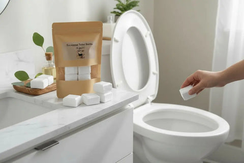 Eco-Friendly Toilet Cleaning Bombs 6 Pack – Natural Bathroom Deodorizer – Handcrafted Made in USA Bath Bums 