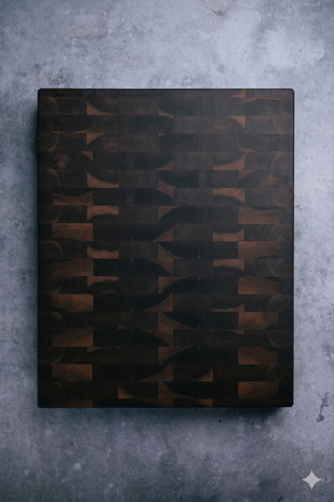 End Grain Walnut Butcher Block 24 Inch X 30 Inch  – Heavy Duty Kitchen Cutting Board | Made in USA Montana Block  New Pattern