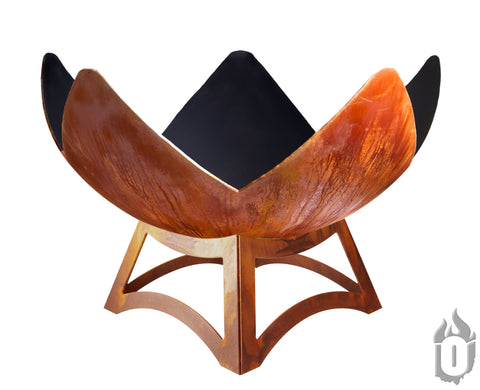 Fire Flower Artisan Fire Bowl With Hollow Base – Handcrafted Outdoor Fire Pit | Made in USA Ohio Flame  Artisan Fire Bowls