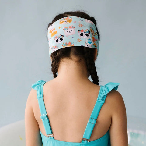 Forest Friends Youth Swim Mask with Animal Print Adjustable Strap – Comfortable Anti-Fog Swim Goggles | Assembled In USA Splash Place  Youth Swim Mask