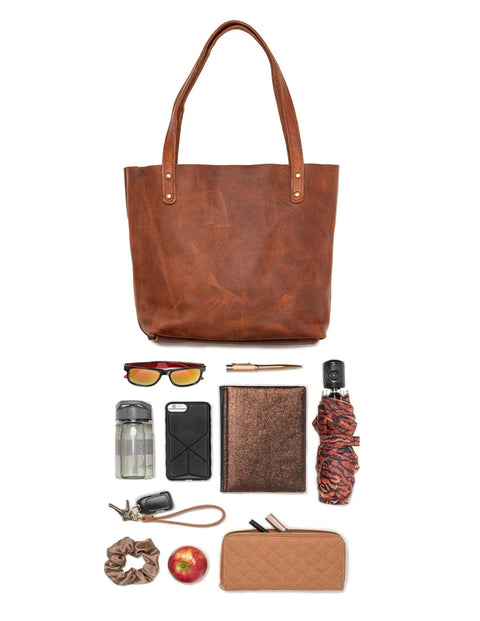 Full-Grain Leather Fore Street Tote Bag – Women's Everyday Carry | Made in USA Rogue Industries  Tote Bag
