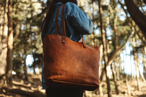 Full-Grain Leather Fore Street Tote Bag – Women's Everyday Carry | Made in USA Rogue Industries  Tote Bag