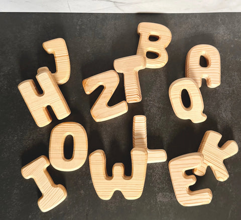 Full Set of 26 Wooden Alphabet Magnets 2 Inch Letters for Kids Learning – Educational Toy | Made in USA Lanz Co Woodworking  Magnets