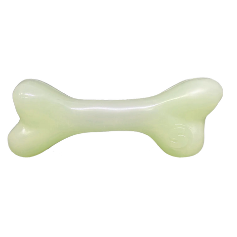Glow in the Dark Large Dog Chew Bone Toy 6.5 Inch – Durable Floating Fetch Toy | Made in USA SodaPup  Rubber Dog Toys