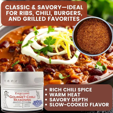 Gourmet Taste of America Seasoning Gift Set – 6 Small-Batch Spices 4oz Tins | Made in USA – Premium Flavor Collection Gustus Vitae  Collections & Gift Sets