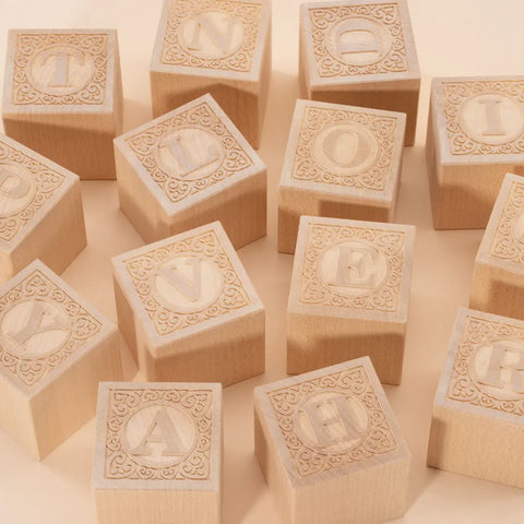 Handcrafted Educational Wooden Alphabet Blocks for Toddlers – Sustainable Basswood – Uncle Goose | Made in USA Uncle Goose  Classic Goose