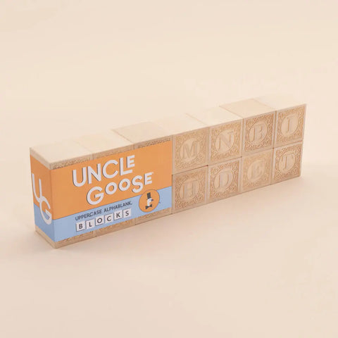 Handcrafted Educational Wooden Alphabet Blocks for Toddlers – Sustainable Basswood – Uncle Goose | Made in USA Uncle Goose  Classic Goose