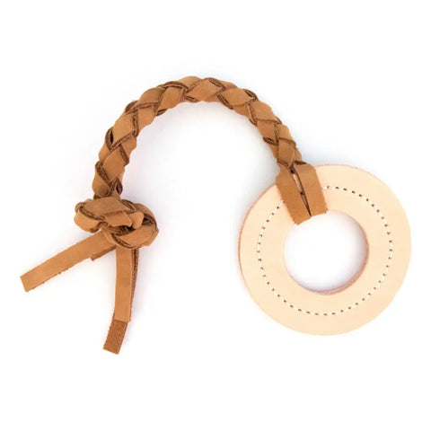 Handcrafted Natural Leather Dog Tug Toy – Durable Interactive Play – Auburn Leathercrafters | Made in USA Auburn Leathercrafters  item