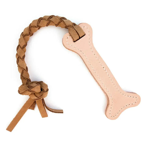 Handcrafted Natural Leather Dog Tug Toy – Durable Interactive Play – Auburn Leathercrafters | Made in USA Auburn Leathercrafters  item