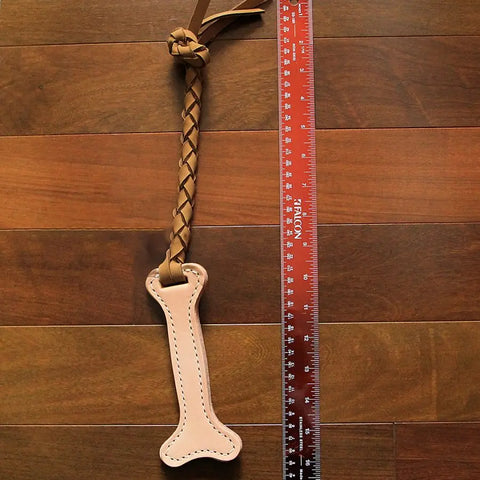 Handcrafted Natural Leather Dog Tug Toy – Durable Interactive Play – Auburn Leathercrafters | Made in USA Auburn Leathercrafters  item