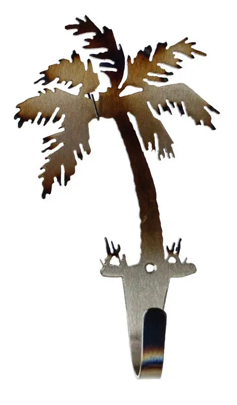 Handcrafted Palm Tree Wall Hook – Coastal Coat And Towel Hanger | Made in USA Steel Décor Knights Home Decor  item