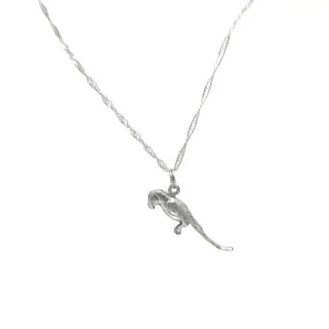 Handcrafted Pewter Parrot Charm Necklace – Adjustable 18 Inch Stainless Steel Chain | Made in USA Michelle Marie Boutique  Necklace