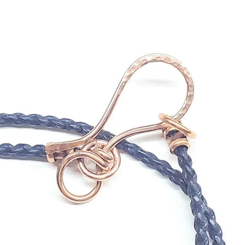 Handcrafted Reversible Teal-Dyed Kiwi Stone Ballerina Necklace – Copper Wire Art Pendant | Made in USA Alexa Martha Designs  Necklace