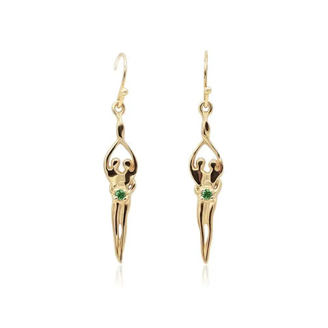 Handcrafted Sterling Silver Soulmate Drop Earrings With Princess-Cut Cubic Accent – Made in USA Jewelry Symbol of Love Jewelry  Earrings