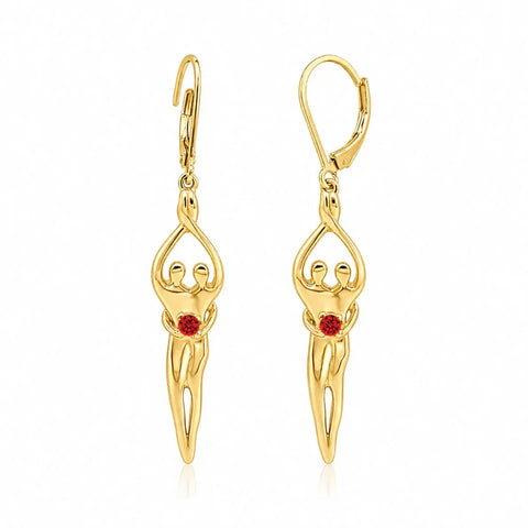 Handcrafted Sterling Silver Soulmate Drop Earrings With Princess-Cut Cubic Accent – Made in USA Jewelry Symbol of Love Jewelry  Earrings