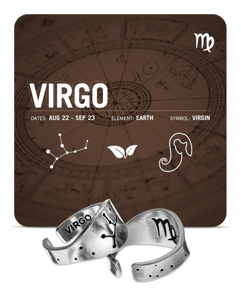 Handcrafted Virgo Zodiac Ring – Eco-Friendly Recycled Pewter – American Made Celestial Jewelry | Made in USA Whitney Howard Designs  Zodiac Rings