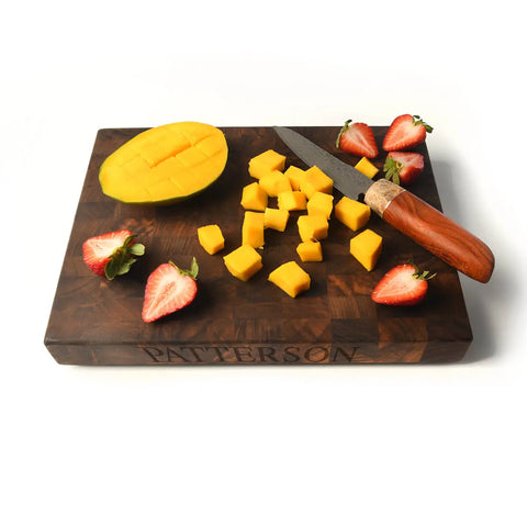 Handcrafted Wooden Cutting Board | Solid Walnut End Grain | Made in USA by Words with Boards Words with Boards 