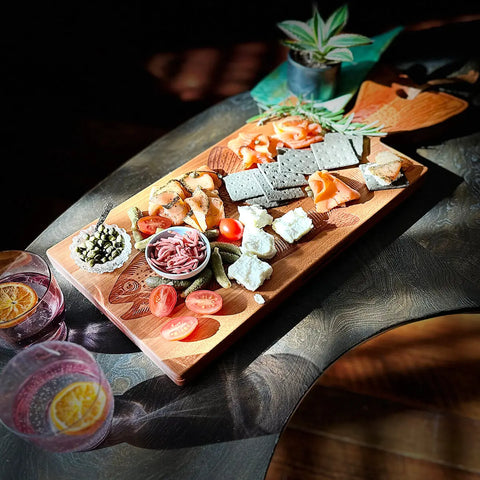 Handcrafted Wooden Fish Shaped Cutting Board | Made in USA by Words with Boards Words with Boards 