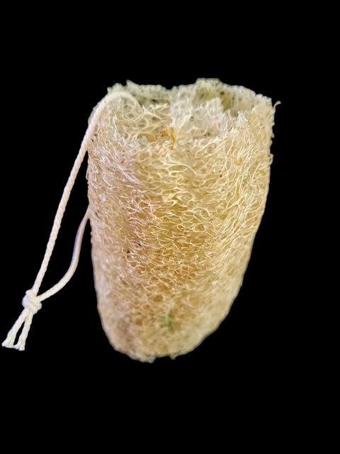 Handmade 3 to 3.5 Inch Natural Loofah Exfoliating Sponges with Hanging Yarn – Sustainable Bath Care | Made in USA by Frances Farm & Craft Frances Farm & Craft 