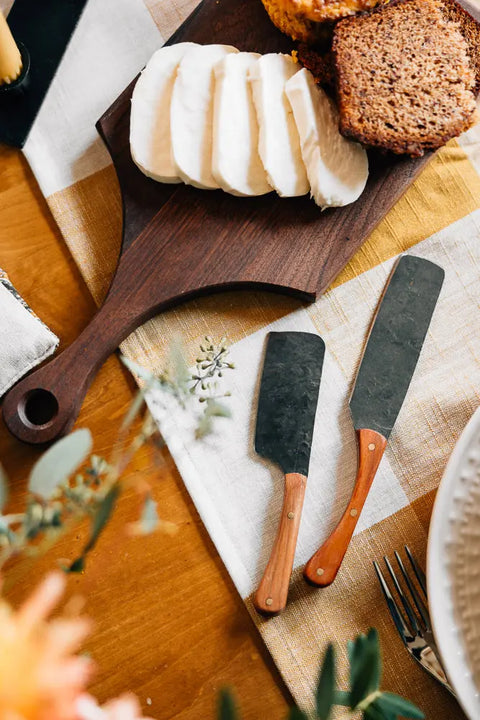 Handmade Amish Stainless Steel Cheese Spreader – 5 or 7 Inch Spreader – Hardwood Handle | Made in USA Millstream Home  Kitchen + Dining
