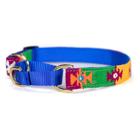 Handwoven God's Eye Martingale Dog Collar – Adjustable 11 to 30 Inch – Durable Nylon Webbing | Made in USA Auburn Leathercrafters  item