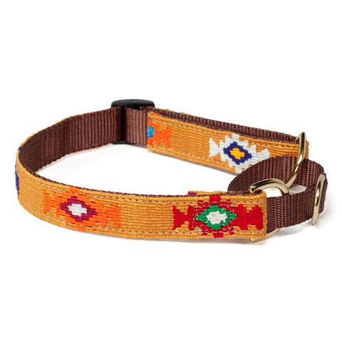 Handwoven Martingale Dog Collar 1 Inch Wide Adjustable 11-30 Inch – Durable Nylon & Brass | Made in USA Auburn Leathercrafters  item