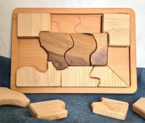 Hardwood Jigsaw Puzzle for Kids Ages 3+ – Engaging Advanced Challenge | Made in USA Lanz Co Woodworking  Toys & Games
