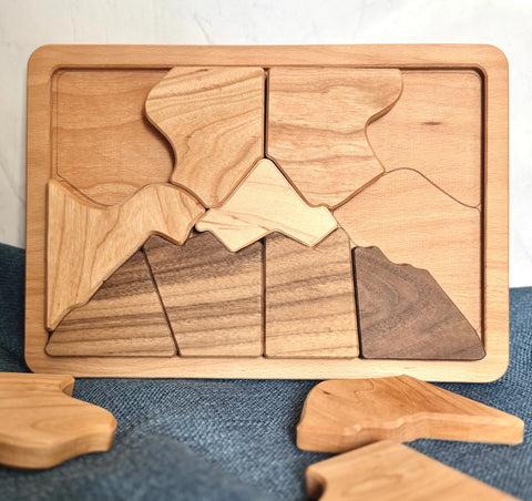 Hardwood Jigsaw Puzzle for Kids Ages 3+ – Engaging Advanced Challenge | Made in USA Lanz Co Woodworking  Toys & Games